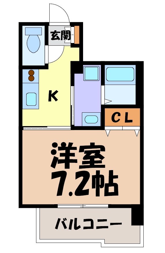 リバーコート砂田橋Ⅰ 間取り図