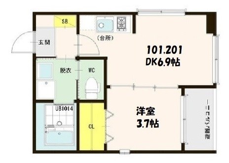 ハーモニーテラス長戸 間取り図