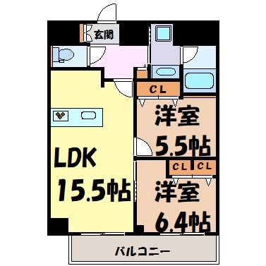 グランルクレ新栄イースト 間取り図