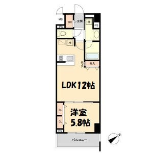 グランルクレ新栄イースト 間取り図