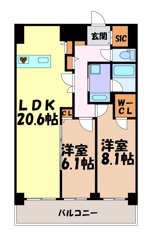 グランルクレ新栄イースト 間取り図