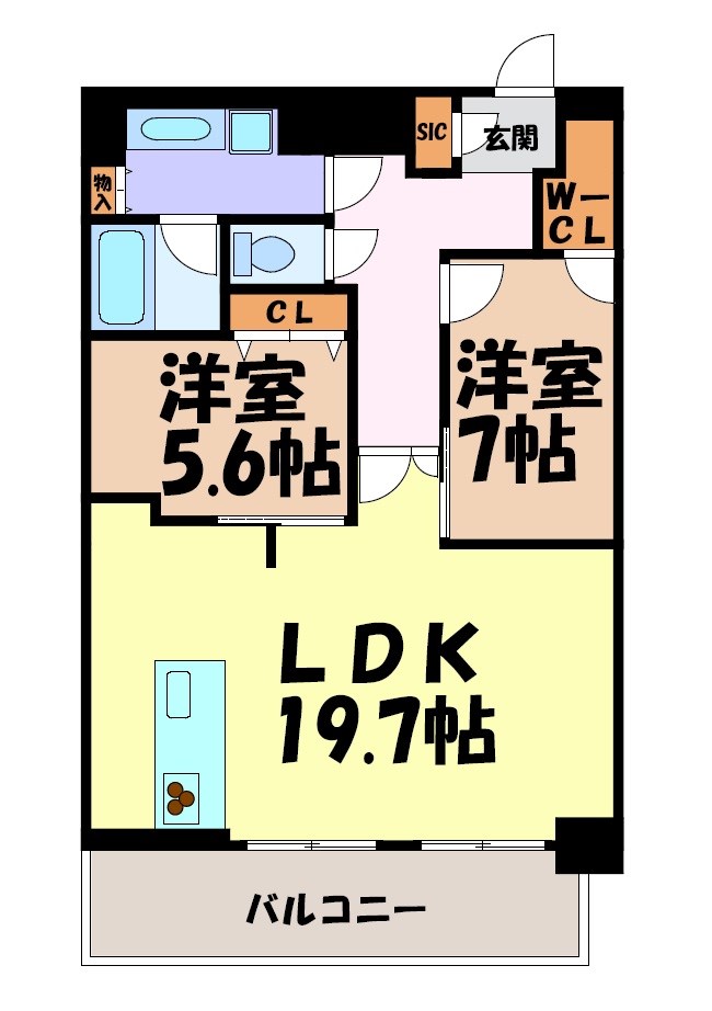 グランルクレ新栄イースト 間取り図