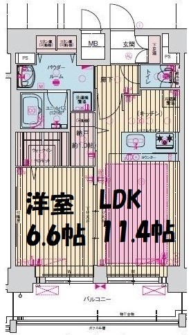 プレサンス鶴舞公園セラヴィ 間取り図