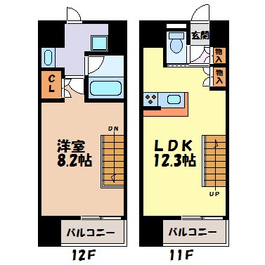 シエルブルー栄 間取り図