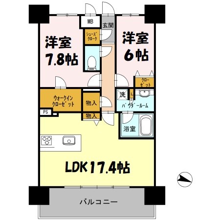 ロイヤルパークスERささしま 間取り図