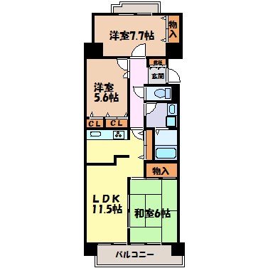 クレスト石川橋 間取り図