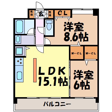 ピオーネ覚王山 間取り図