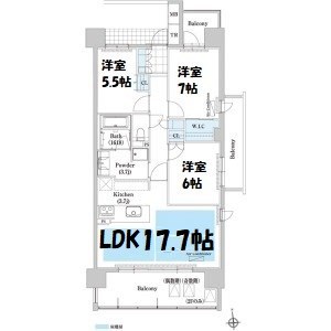 エスティメゾン萱場 間取り図