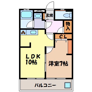 OS・SKYマンション鹿子 間取り