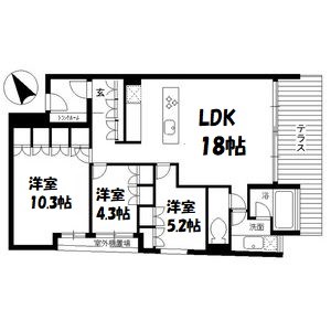 ＶＩＳＣＯＮＴＩ覚王山 間取り図