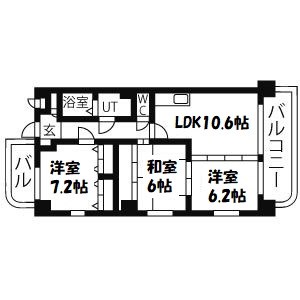 メゾンドール若葉 間取り図
