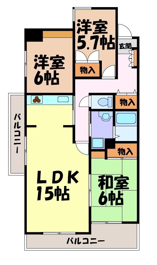 御器所サンハイツ 間取り図
