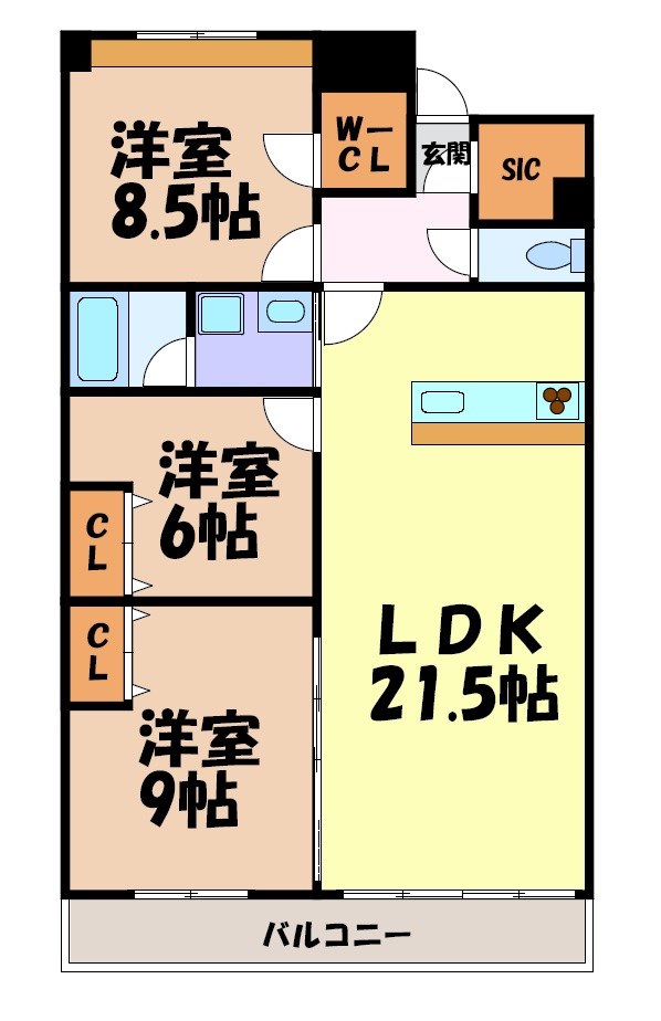 ＣＡＳＡ川名山 間取り図