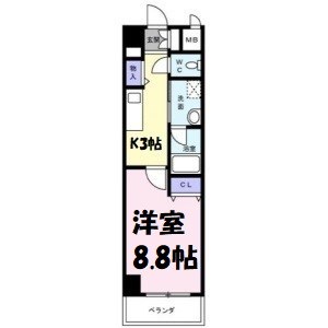 ニューシティアパートメンツ円上町 間取り図