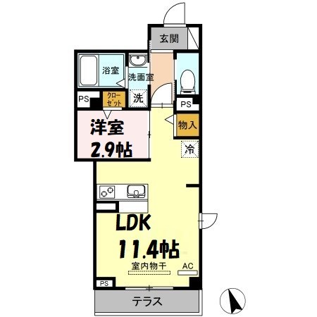 N-STAGE東別院 間取り図