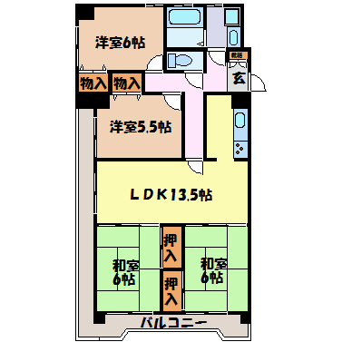 ふぁみーゆ月見坂 間取り図