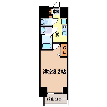 プレサンス広小路通パルス 間取り図