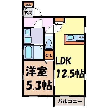クラージュ平安 間取り図