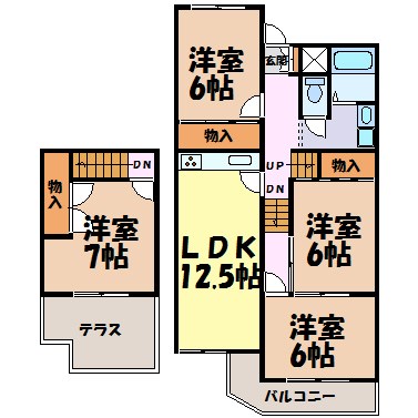 シャトーロイヤル南山 間取り図