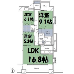 エスティメゾン東白壁 間取り図