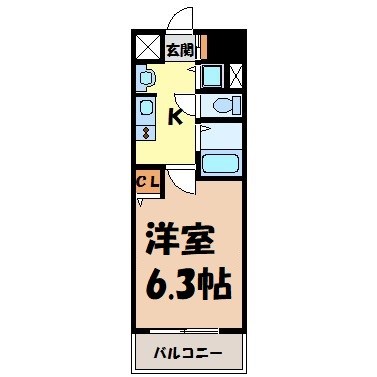プレサンスＳＡＫＡＥ白川公園 間取り図