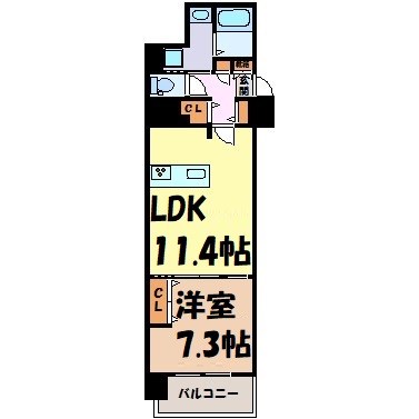 プレサンス丸の内フォート 間取り図