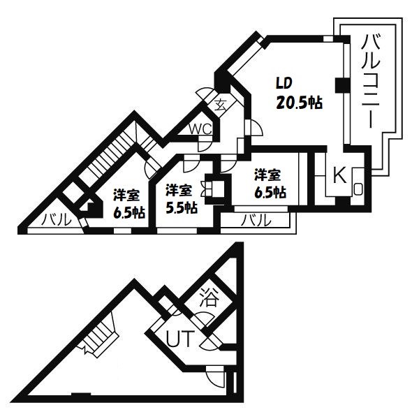 ＮＳ２１やごとＢ棟 間取り図