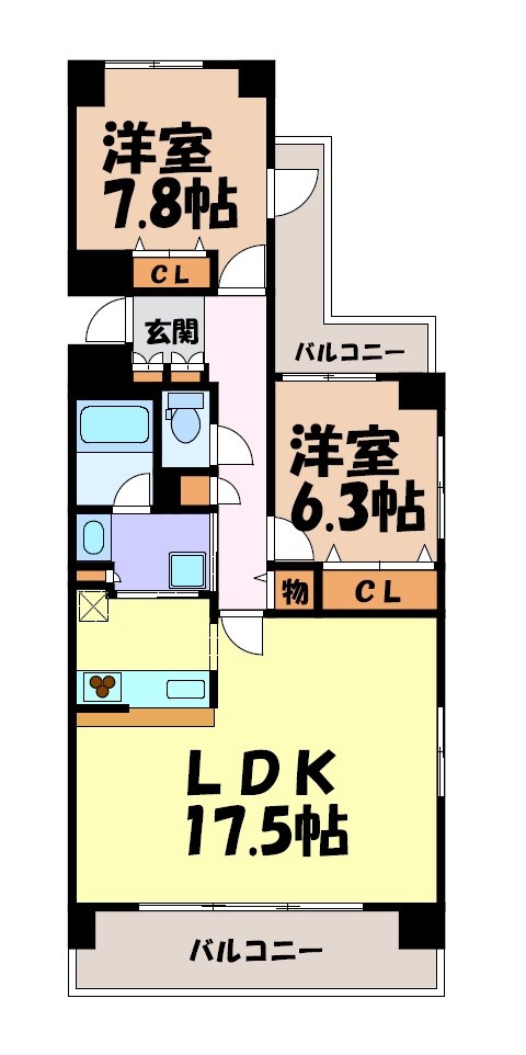 メルヴェイユ徳川 間取り図