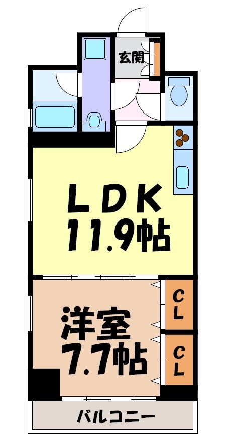 プログレスアサダ瓦町 間取り図