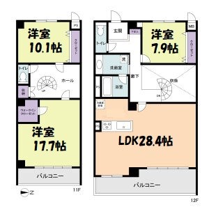 BPRレジデンス金山 間取り図
