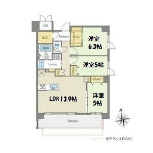 グランドゥール覚王山大島 間取り図