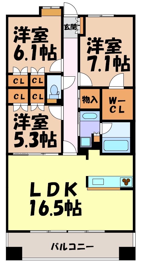 LaSante東白壁 間取り図