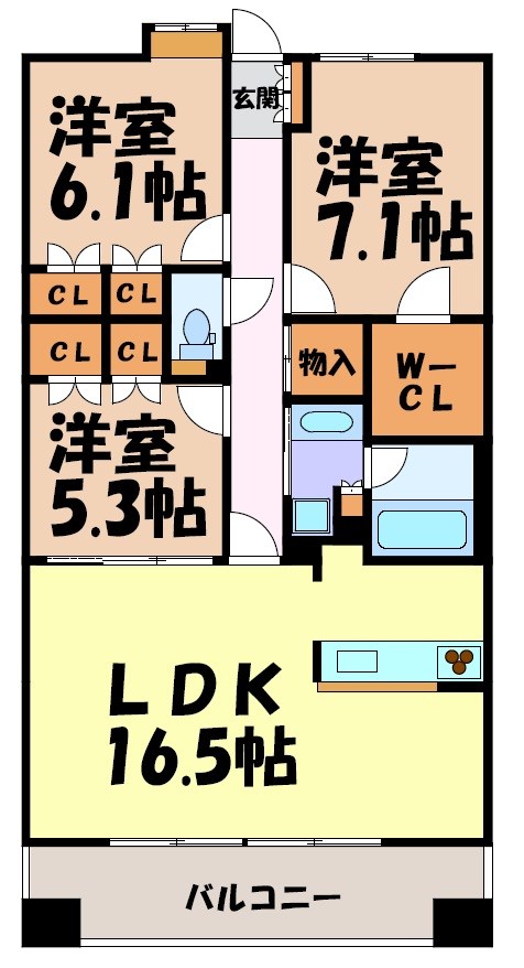 エスティメゾン東白壁 間取り図