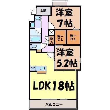 マルーン白壁 間取り図