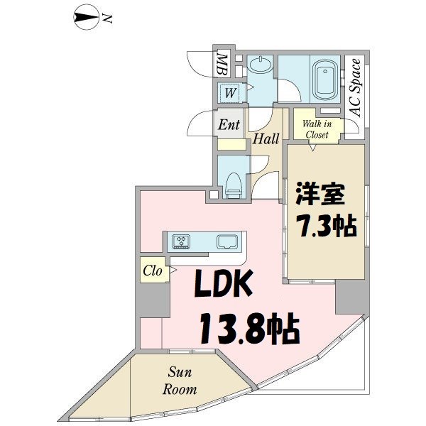 プロシード金山2 間取り図