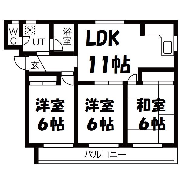 赤坂コーポ南棟 間取り図