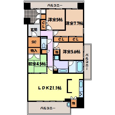 プライムメゾン富士見台 間取り図