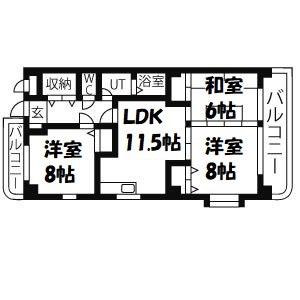 エステート石園 間取り図