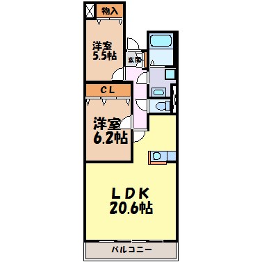 プラージュⅡ 間取り図