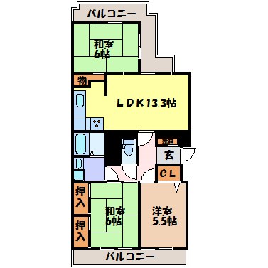 アビタシオンナルセ 間取り図