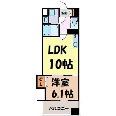 カスタリア志賀本通 間取り図