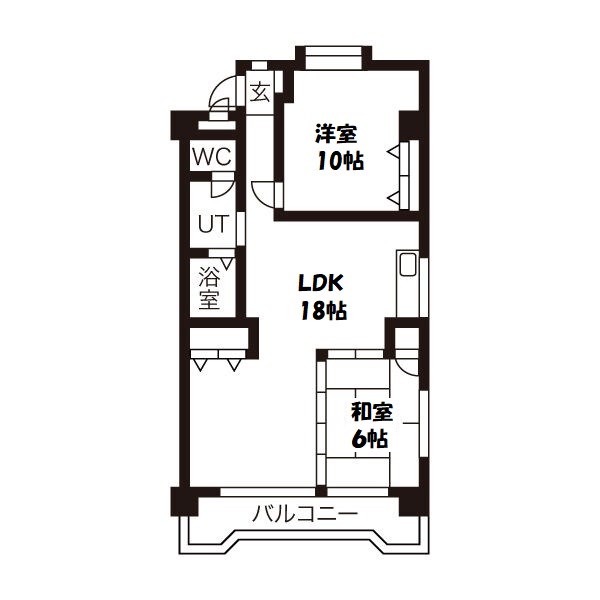エステート若葉 間取り図