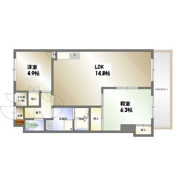 シャトーマスヒコ 間取り図