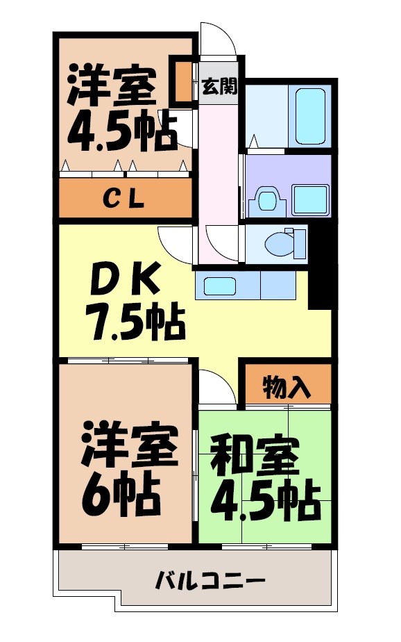 センターヒル橘 間取り図