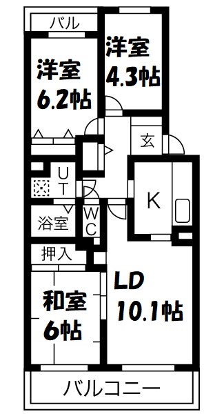 パークノヴァ徳川園 間取り図