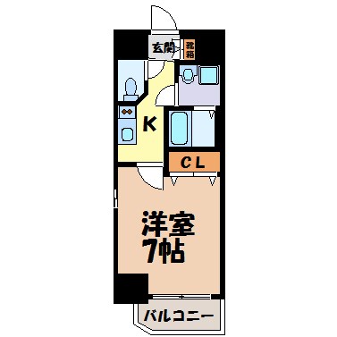 エステムコート名古屋新栄Ⅲグローリィ 間取り図