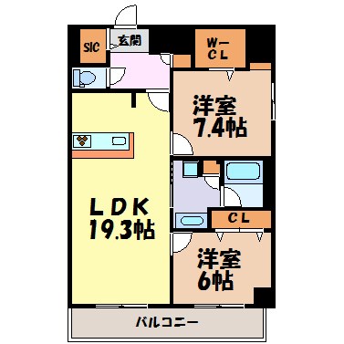 新栄アイサンメゾン 間取り図