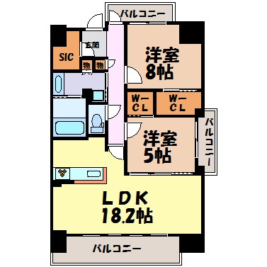 アンアージュ白壁 間取り図