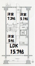ソーラスフロント富船 間取り図