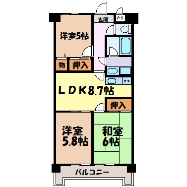 ジュフク松本 間取り図